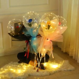 Rose Flower Led Balloon