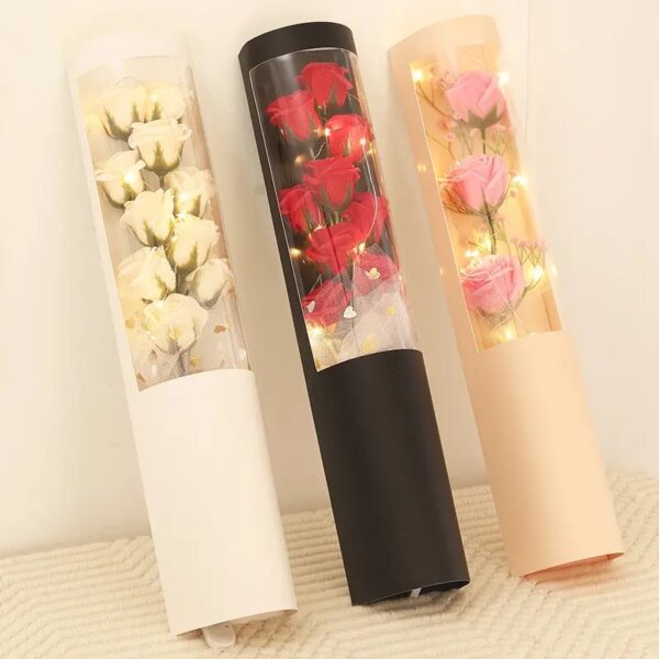 Rose Flower Bouquet in Box , Light Up - Image 2