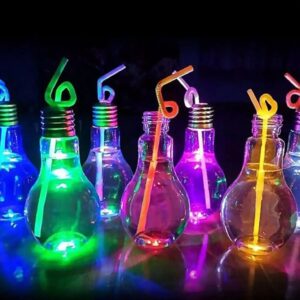 Light Bulb Cup with Straw