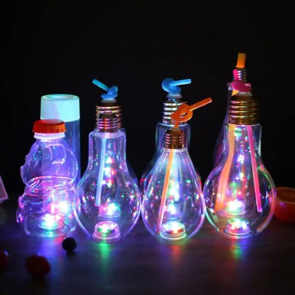 Light Bulb Cup with Straw - Image 3