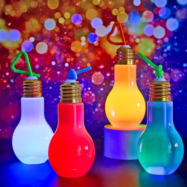 Light Bulb Cup with Straw - Image 4