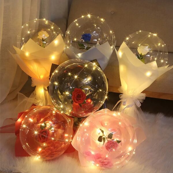 Rose Flower Led Balloon - Image 3